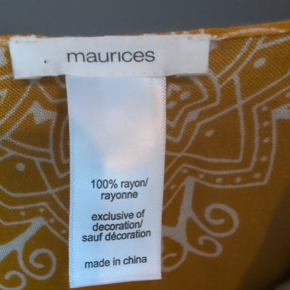 Maurices Mustard Kimono with Ivory Accents - Picture 2 of 8